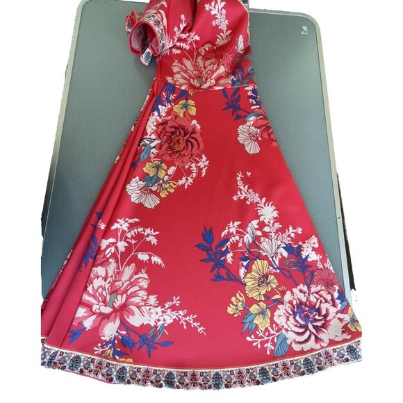 Women’s FLYING TOMATO Orange Dress Size 1X Floral Design Short Sleeve - Picture 12 of 12